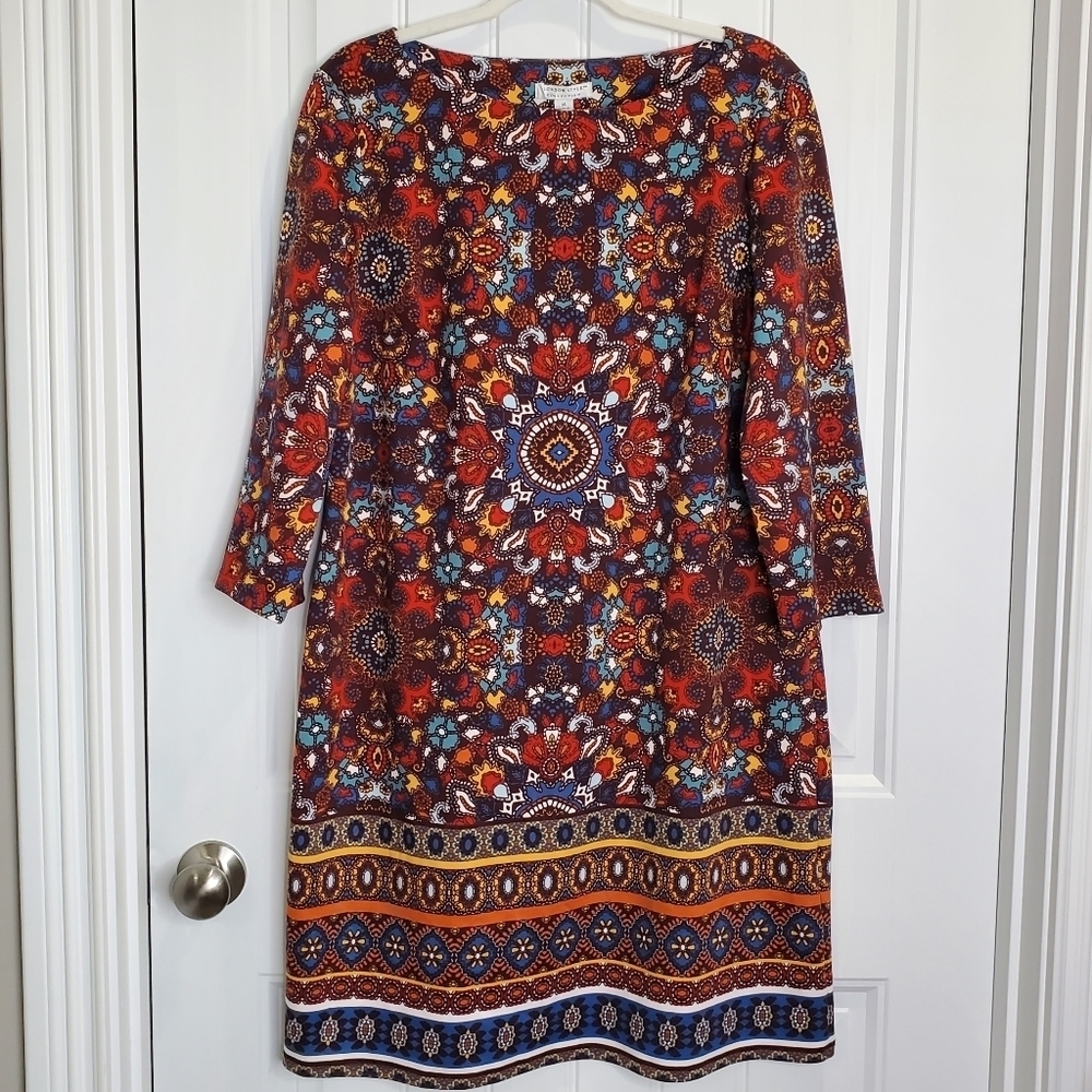 London Style Collection Print Dress. Sz 14 - Picture 7 of 11